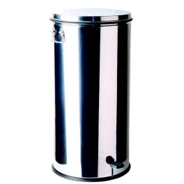 Poubelle 70l et 50l inox &agrave; p&eacute;dale
