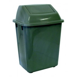 Poubelle &agrave; couvercle basculant en plastique