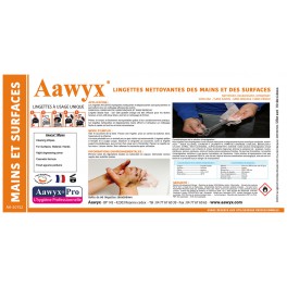 Lingettes nettoyantes mains et surfaces