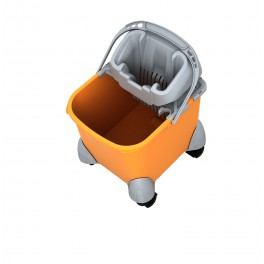 seau &agrave; roulettes et support de lavage 40cm