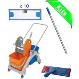 Kit de lavage avec chariot et 10 franges languettes