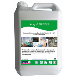 Nettoyant D&eacute;sinfectant Bact&eacute;ricide Virucide Fongicide 5L PAE EN 14476 Contact alimentaire