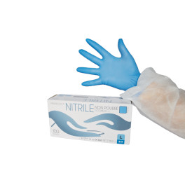 Gants en nitrile non poudr&eacute;s toutes normes haut grade de qualit&eacute; par 1000